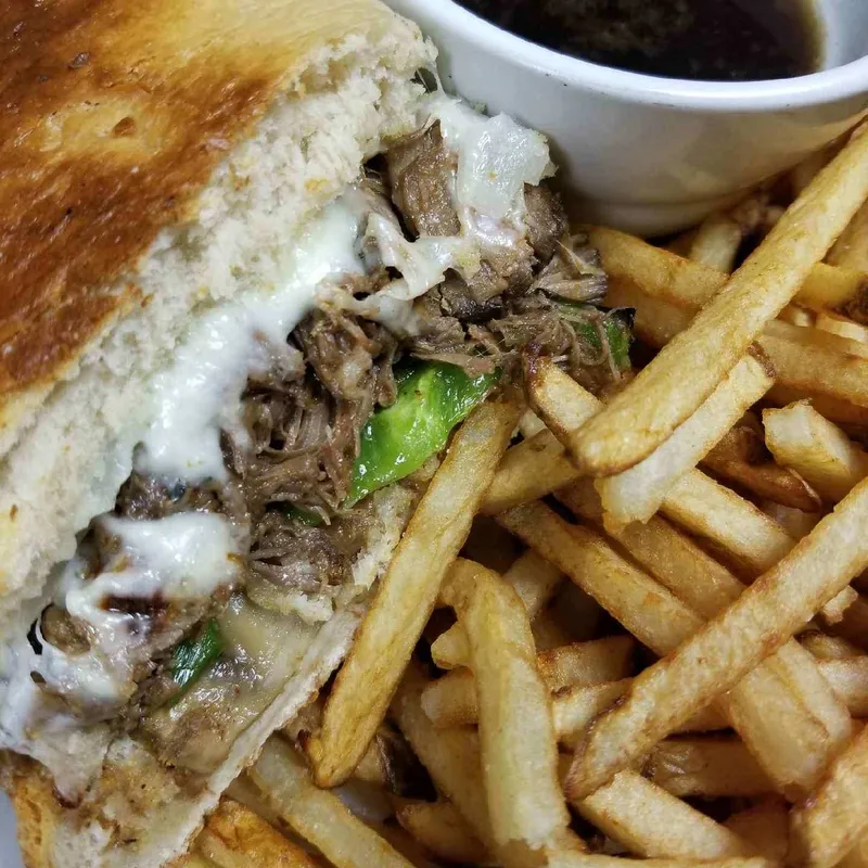 Philly grinder served with fries