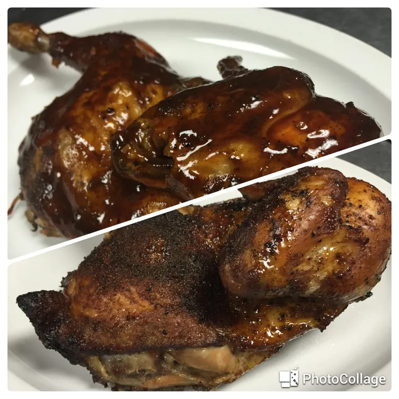 Barbecue wings glazed in sauce